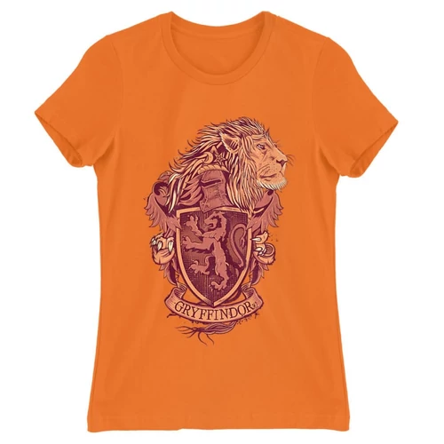 Narancs Harry Potter női rövid ujjú póló - Gryffindor