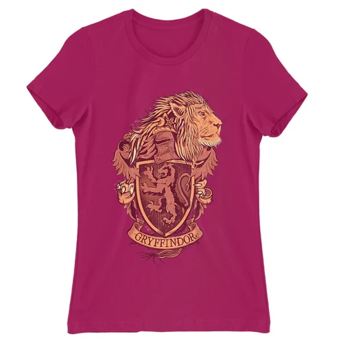 Pink Harry Potter női rövid ujjú póló - Gryffindor