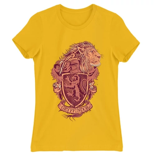 Sárga Harry Potter női rövid ujjú póló - Gryffindor