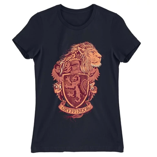 Sötétkék Harry Potter női rövid ujjú póló - Gryffindor