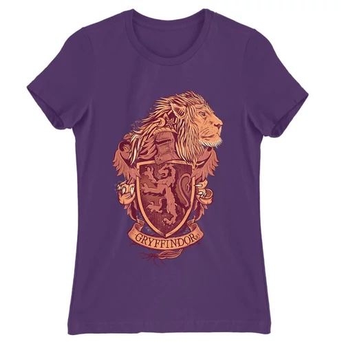 Sötétlila Harry Potter női rövid ujjú póló - Gryffindor
