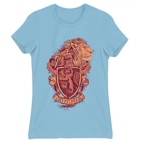 Világoskék Harry Potter női rövid ujjú póló - Gryffindor