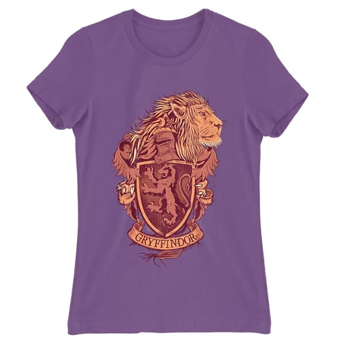 Világoslila Harry Potter női rövid ujjú póló - Gryffindor