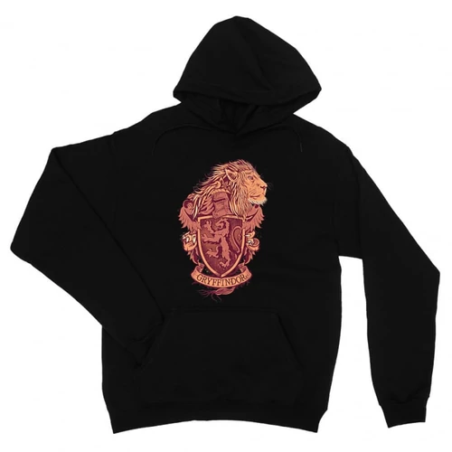 Fekete Harry Potter unisex kapucnis pulóver - Gryffindor