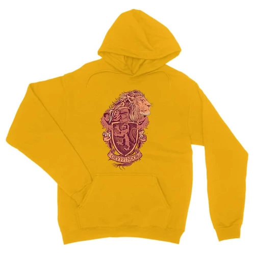 Sárga Harry Potter unisex kapucnis pulóver - Gryffindor