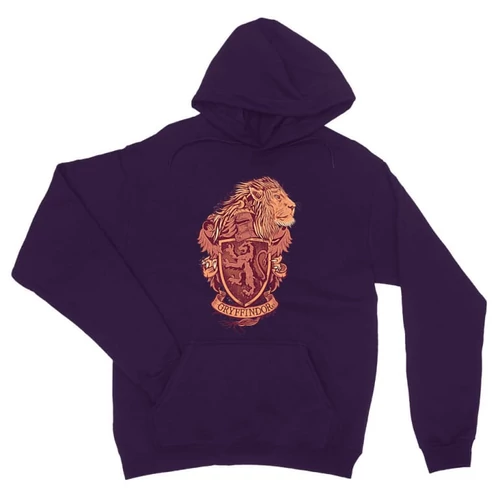 Sötétlila Harry Potter unisex kapucnis pulóver - Gryffindor