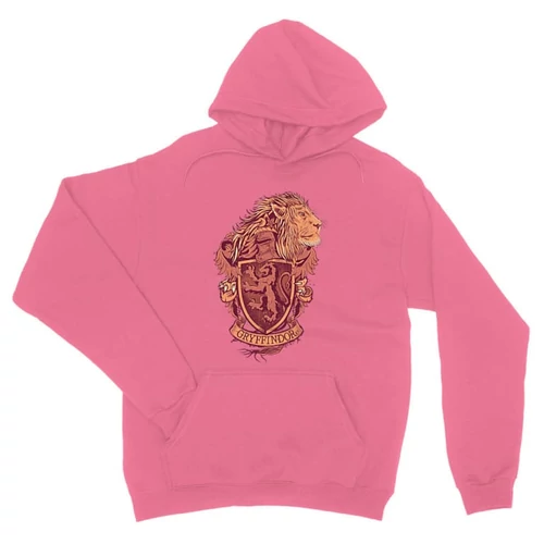 Világos rózsasín Harry Potter unisex kapucnis pulóver - Gryffindor