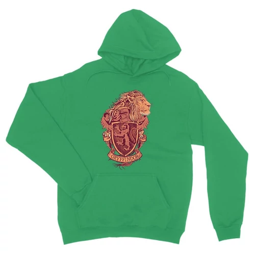Zöld Harry Potter unisex kapucnis pulóver - Gryffindor