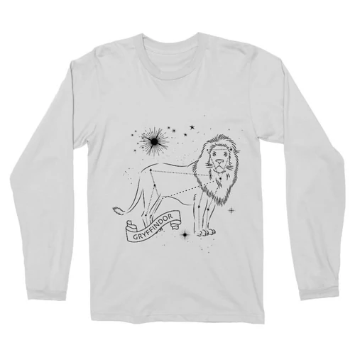 Fehér Harry Potter férfi hosszú ujjú póló - Gryffindor Constellation