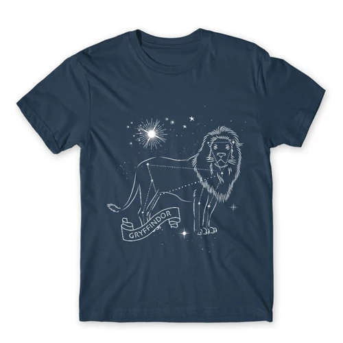 Denim Harry Potter férfi rövid ujjú póló - Gryffindor Constellation