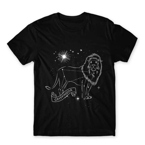 Fekete Harry Potter férfi rövid ujjú póló - Gryffindor Constellation