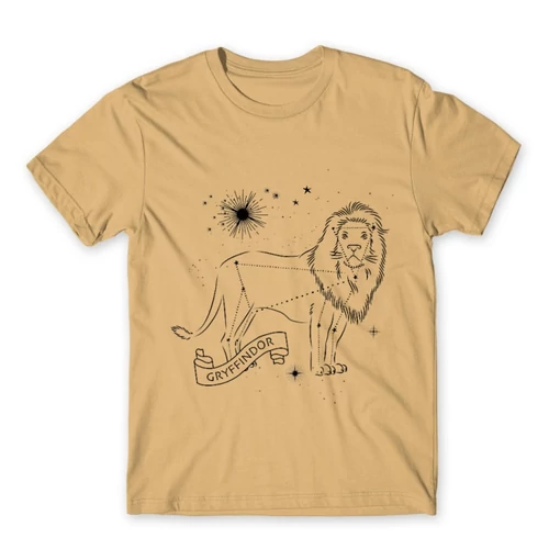 Homok Harry Potter férfi rövid ujjú póló - Gryffindor Constellation