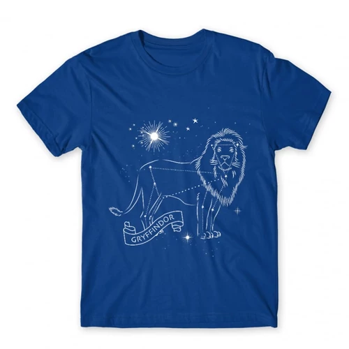 Királykék Harry Potter férfi rövid ujjú póló - Gryffindor Constellation
