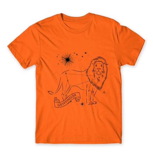 Narancs Harry Potter férfi rövid ujjú póló - Gryffindor Constellation