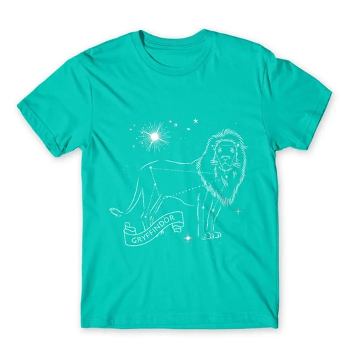 Türkiz Harry Potter férfi rövid ujjú póló - Gryffindor Constellation
