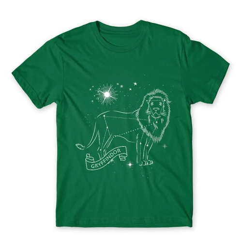 Zöld Harry Potter férfi rövid ujjú póló - Gryffindor Constellation