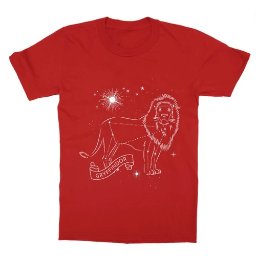 Piros Harry Potter gyerek rövid ujjú póló - Gryffindor Constellation