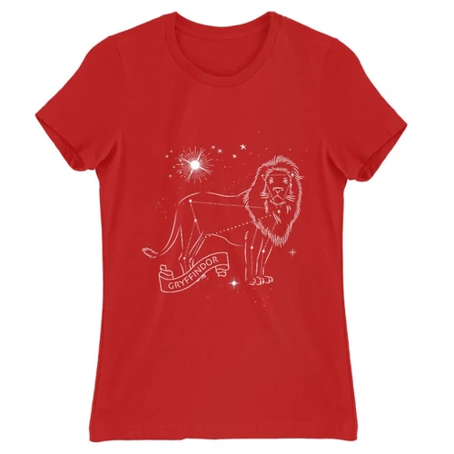 Piros Harry Potter női rövid ujjú póló - Gryffindor Constellation
