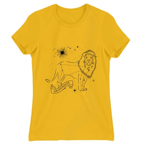 Sárga Harry Potter női rövid ujjú póló - Gryffindor Constellation