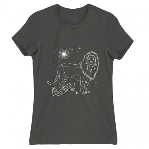 Sötétszürke Harry Potter női rövid ujjú póló - Gryffindor Constellation