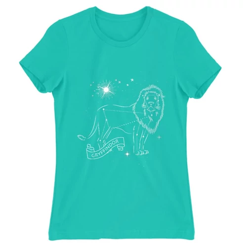 Türkiz Harry Potter női rövid ujjú póló - Gryffindor Constellation