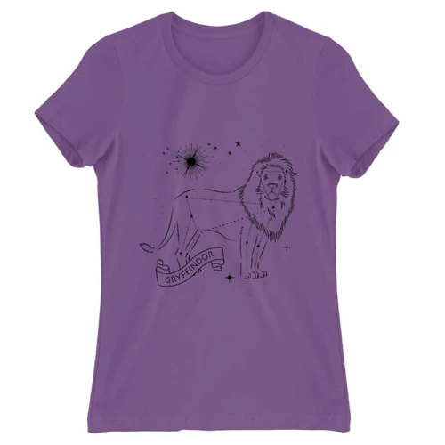 Világoslila Harry Potter női rövid ujjú póló - Gryffindor Constellation