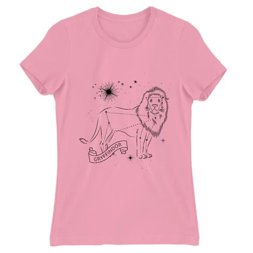 Világos rózsaszín Harry Potter női rövid ujjú póló - Gryffindor Constellation