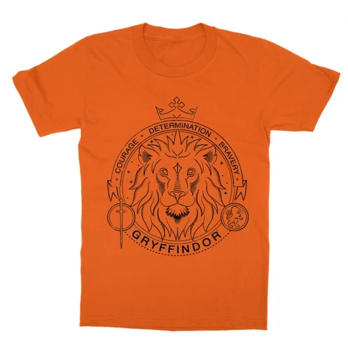 Narancs Harry Potter gyerek rövid ujjú póló - Gryffindor Lineart