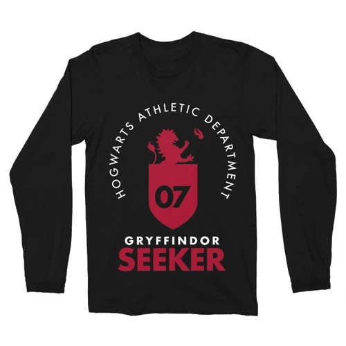 Fekete Harry Potter férfi hosszú ujjú póló - Gryffindor Seeker