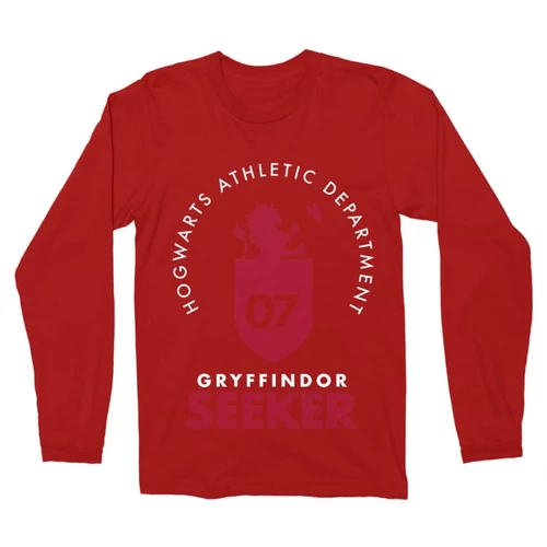 Piros Harry Potter férfi hosszú ujjú póló - Gryffindor Seeker