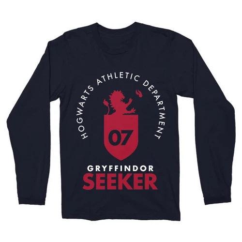Sötétkék Harry Potter férfi hosszú ujjú póló - Gryffindor Seeker
