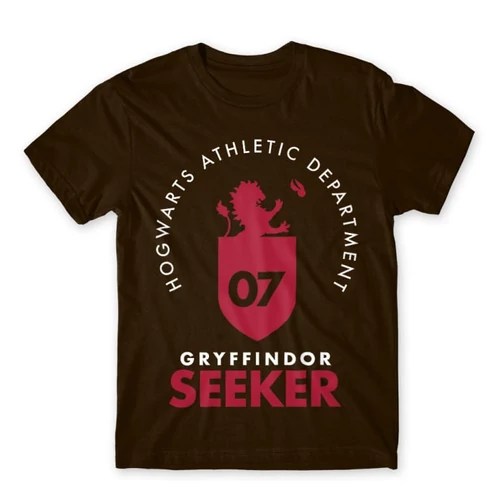 Barna Harry Potter férfi rövid ujjú póló - Gryffindor Seeker