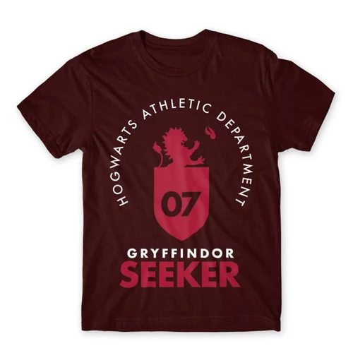 Bordó Harry Potter férfi rövid ujjú póló - Gryffindor Seeker