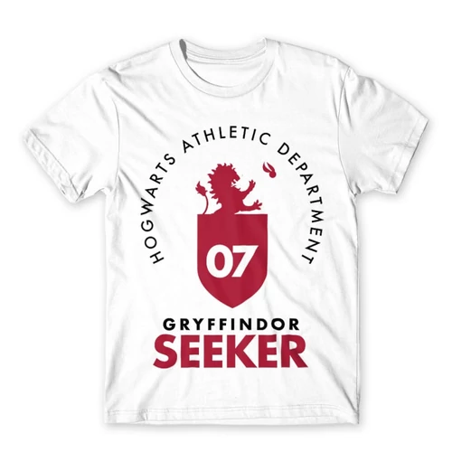 Fehér Harry Potter férfi rövid ujjú póló - Gryffindor Seeker