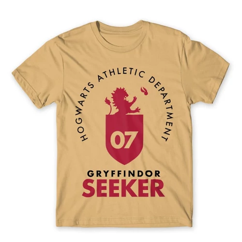 Homok Harry Potter férfi rövid ujjú póló - Gryffindor Seeker