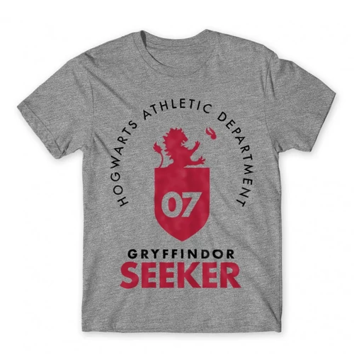 Sportszürke Harry Potter férfi rövid ujjú póló - Gryffindor Seeker
