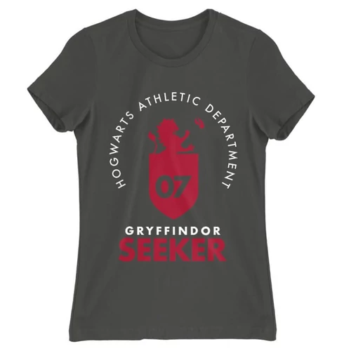 Sötétszürke Harry Potter női rövid ujjú póló - Gryffindor Seeker
