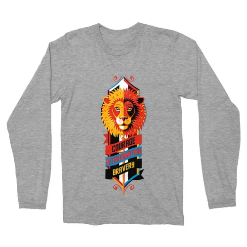 Sportszürke Harry Potter férfi hosszú ujjú póló - Gryffindor values