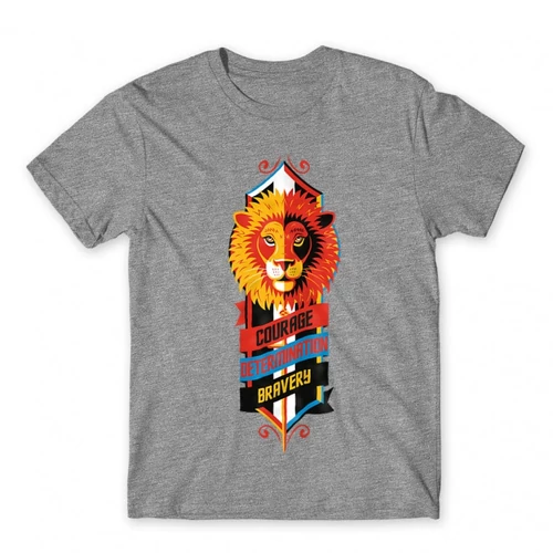 Sportszürke Harry Potter férfi rövid ujjú póló - Gryffindor values