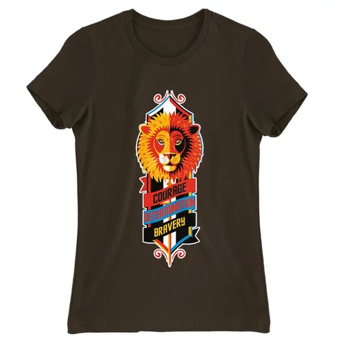 Barna Harry Potter női rövid ujjú póló - Gryffindor values