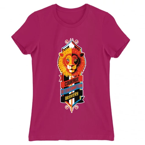 Pink Harry Potter női rövid ujjú póló - Gryffindor values