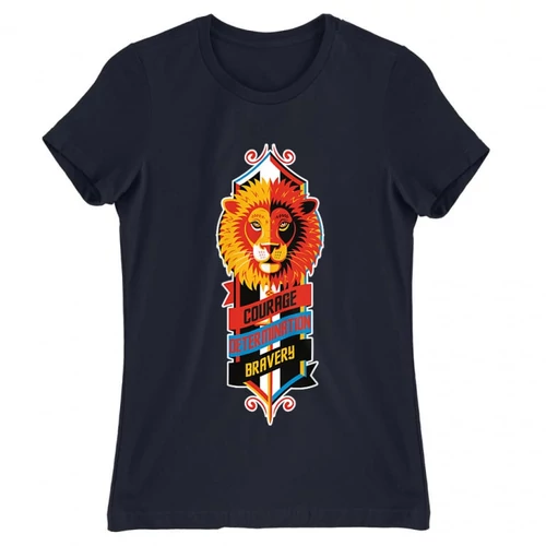 Sötétkék Harry Potter női rövid ujjú póló - Gryffindor values