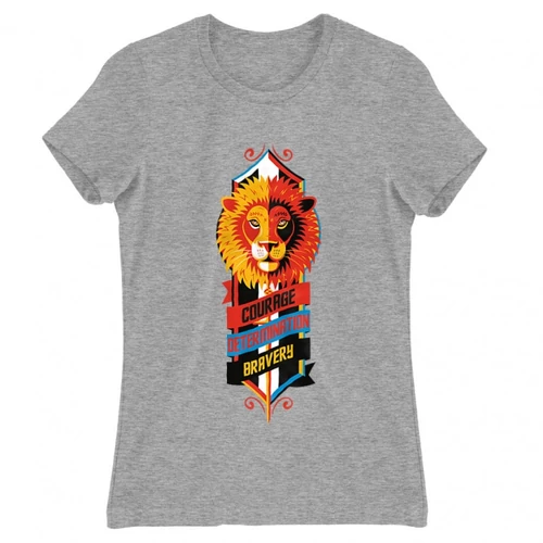 Sportszürke Harry Potter női rövid ujjú póló - Gryffindor values