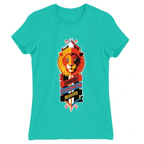 Türkiz Harry Potter női rövid ujjú póló - Gryffindor values