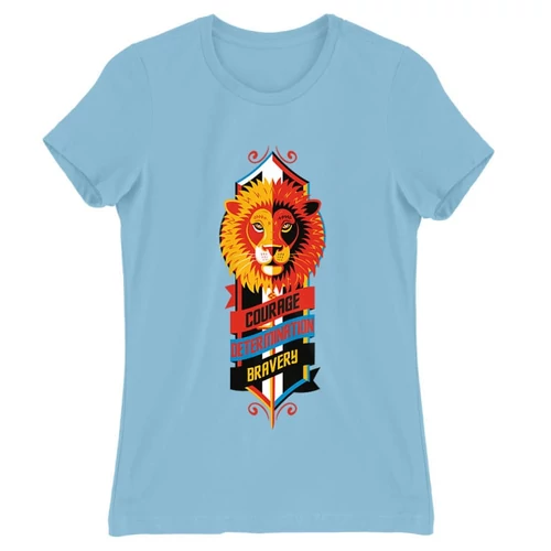 Világoskék Harry Potter női rövid ujjú póló - Gryffindor values