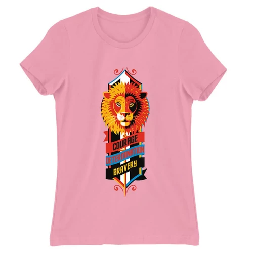 Világos rózsaszín Harry Potter női rövid ujjú póló - Gryffindor values