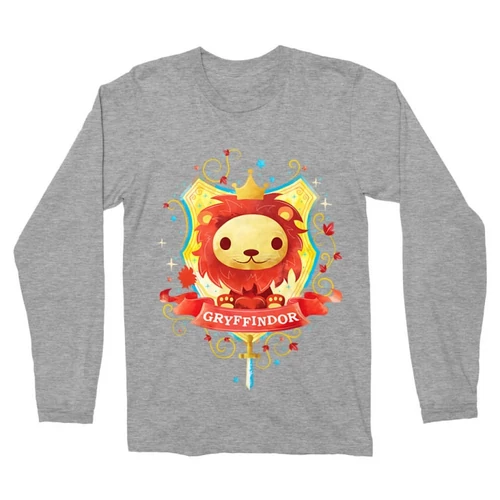 Sportszürke Harry Potter férfi hosszú ujjú póló - Gryffindor Watercolor