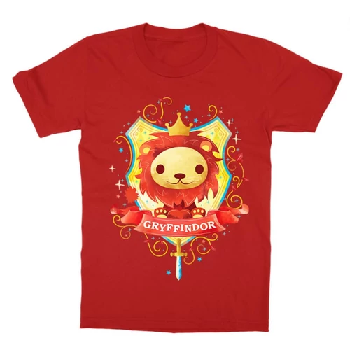 Piros Harry Potter gyerek rövid ujjú póló - Gryffindor Watercolor