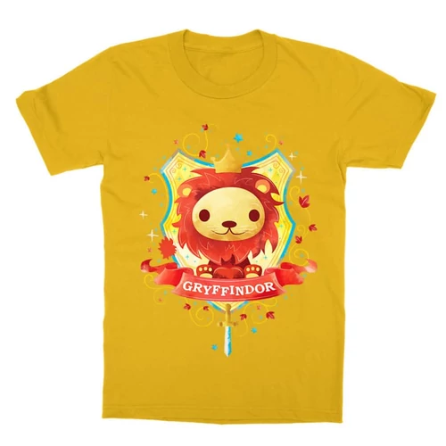 Sárga Harry Potter gyerek rövid ujjú póló - Gryffindor Watercolor