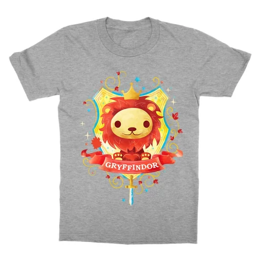 Sportszürke Harry Potter gyerek rövid ujjú póló - Gryffindor Watercolor